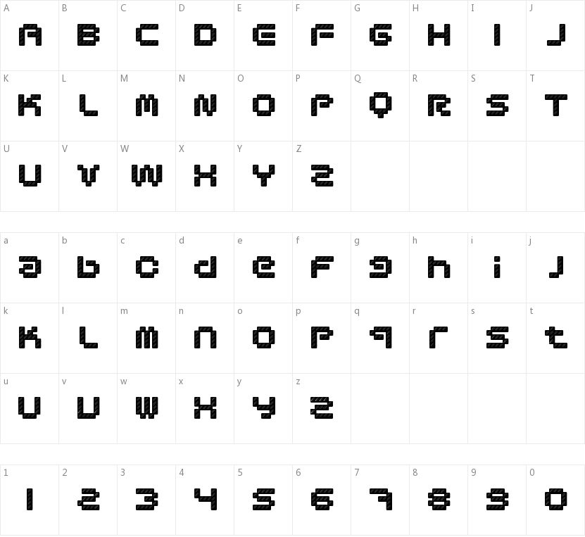 Designer Pixels的字符映射圖