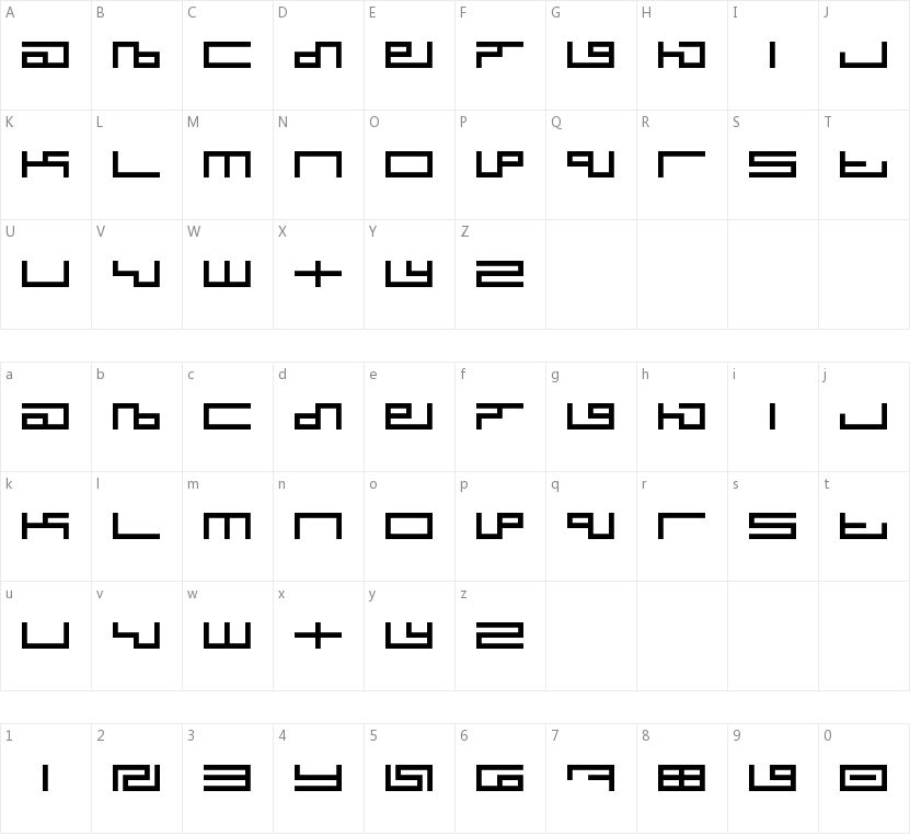 Tegma的字符映射图