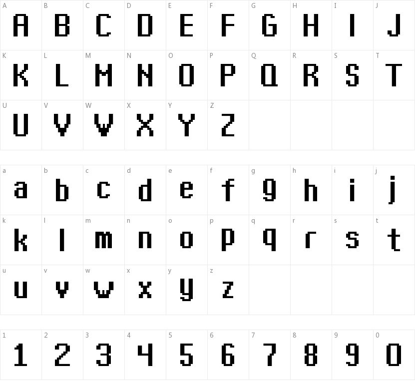 Kharon 4a的字符映射图