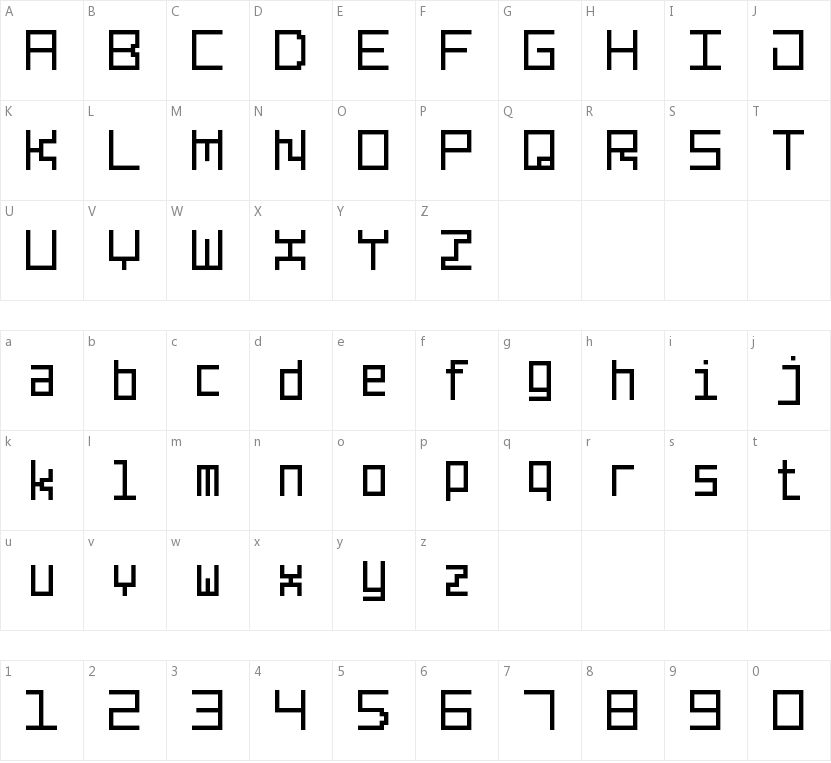 Line Pixel-7的字符映射图
