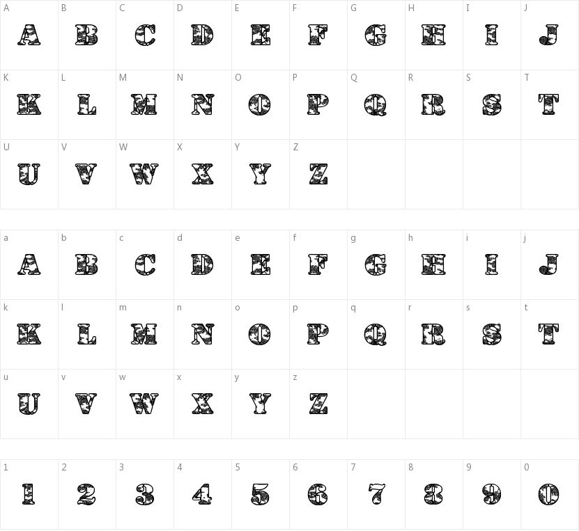 Dolen Taith的字符映射图