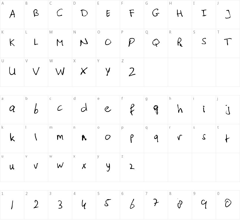 Typischvoornu 2014的字符映射图