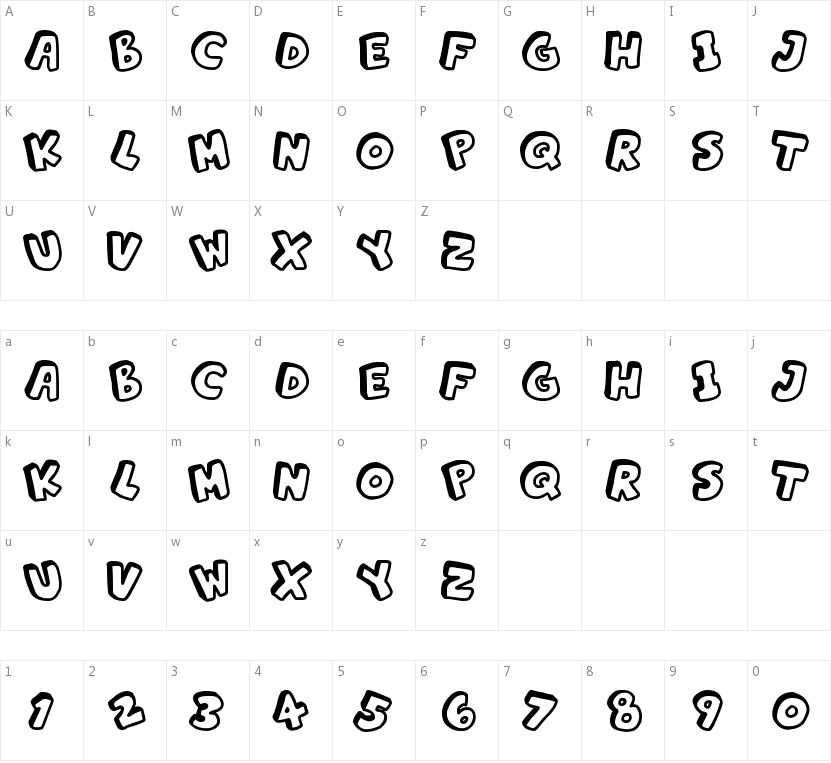 Alphabet Souplings的字符映射图
