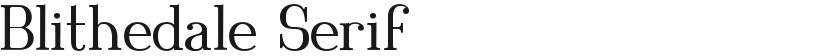 Blithedale Serif的预览图
