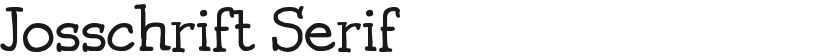 Josschrift Serif的封面图