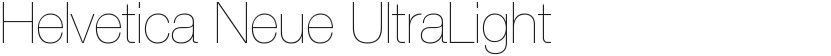 Helvetica Neue UltraLight的预览图