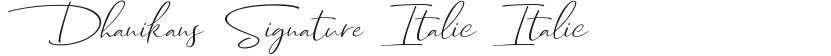 Dhanikans Signature Italic Italic的预览图