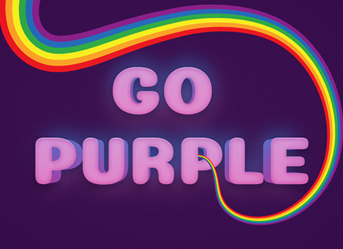 如何在Adobe Illustrator中创建神秘的紫色立体文字效果