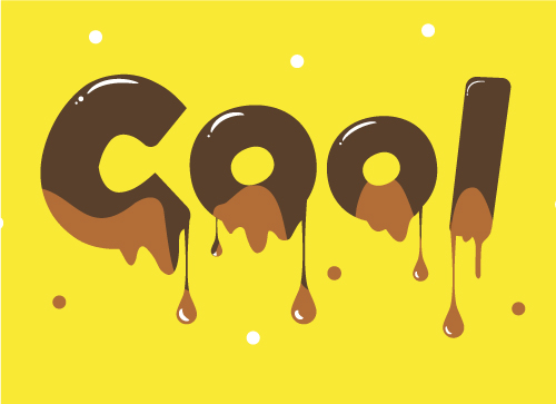 使用Illustrator工具教你制作巧克力融化字体效果