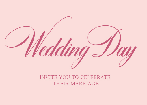 这几种漂亮的字体比较适合婚礼邀请函的设计