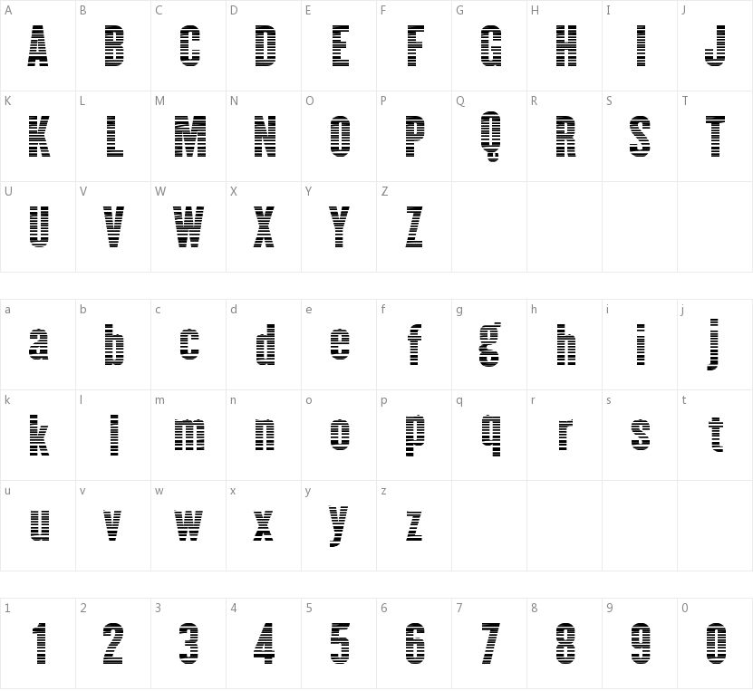 CM Mummy Tape的字符映射图