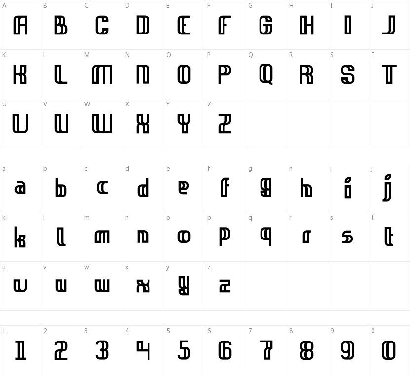 Field Day的字符映射图