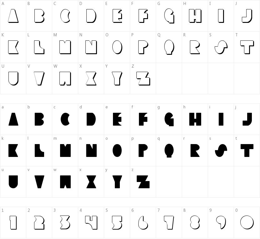 Climaxed的字符映射图