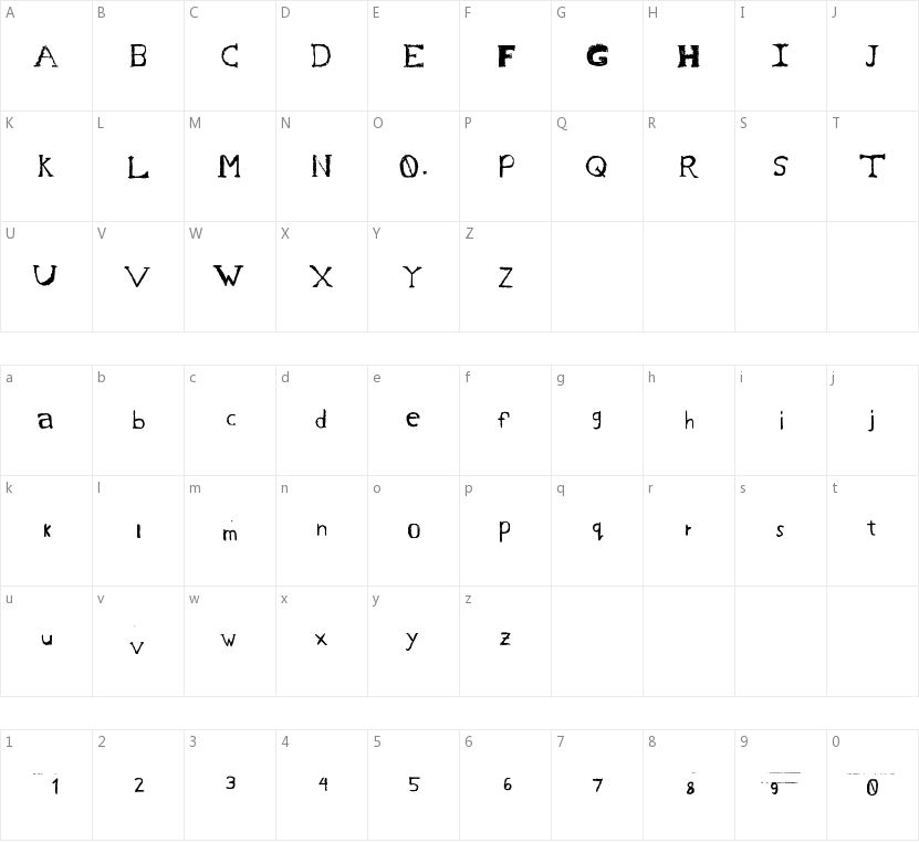 Chase's Sketch的字符映射图