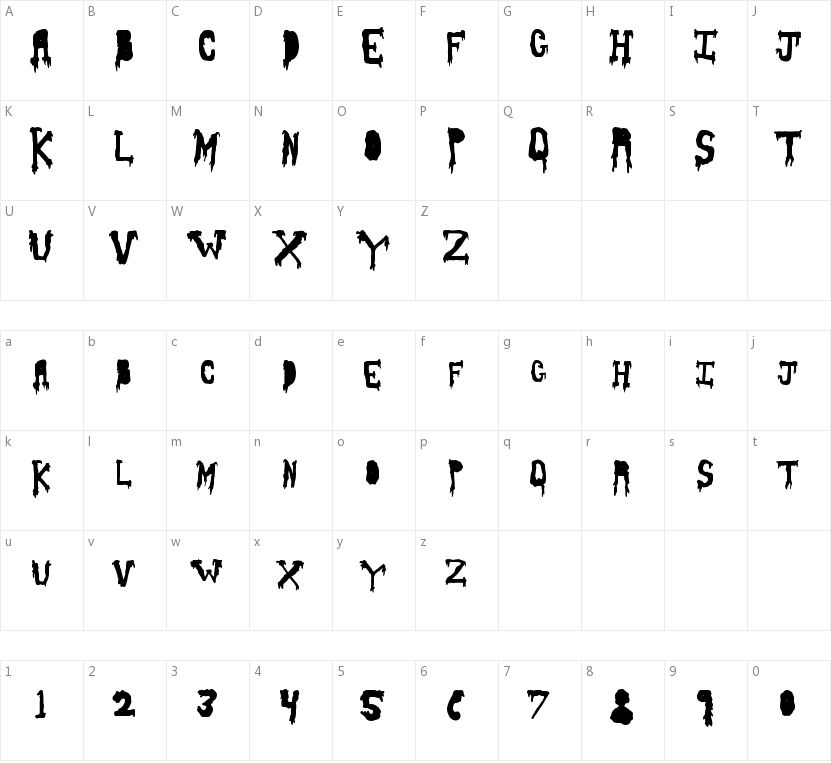 Slash Thirty的字符映射图