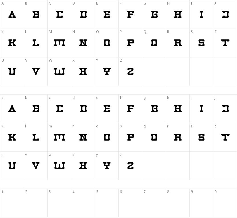 Plumbing的字符映射图