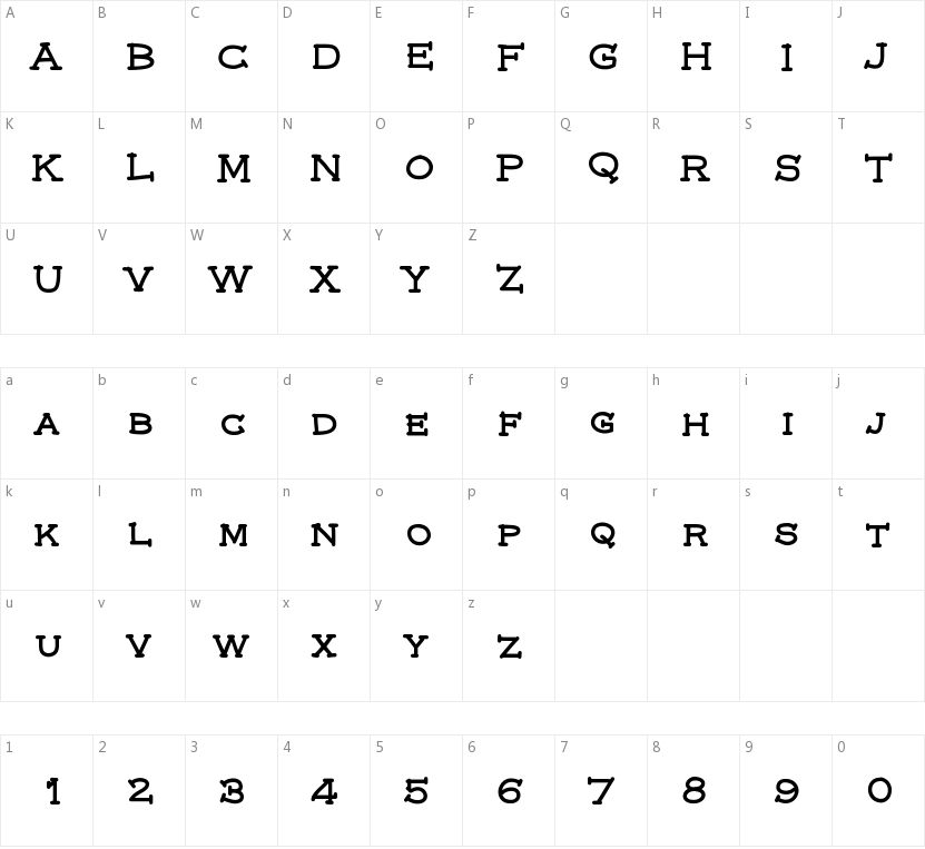 Federal的字符映射图