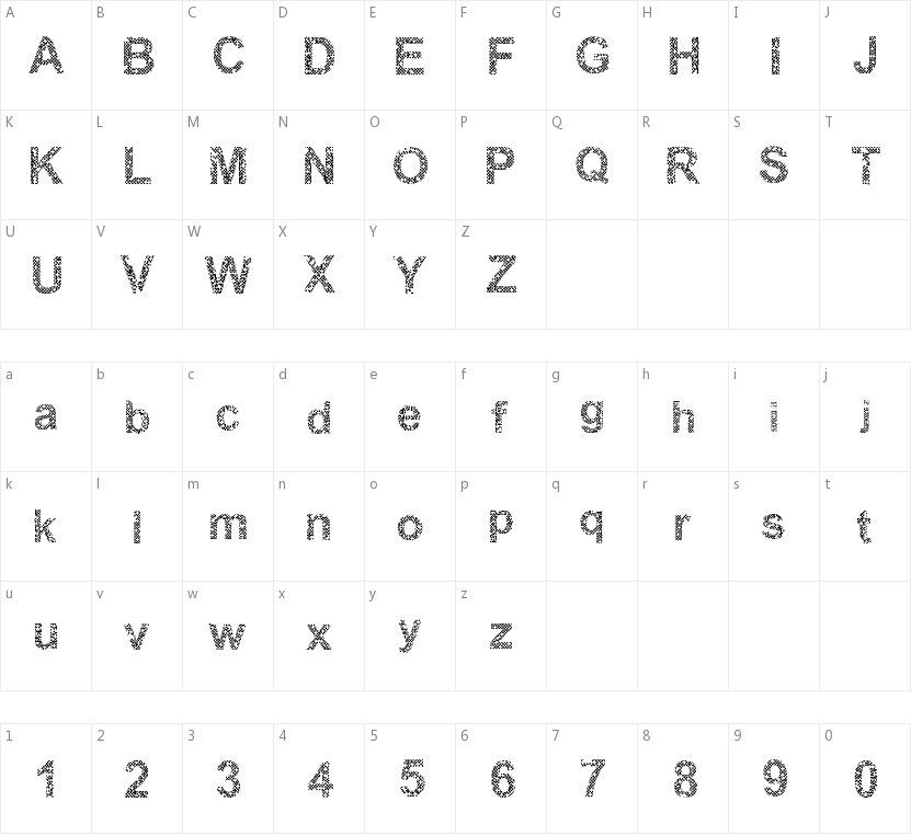 Woodcutter Points的字符映射图