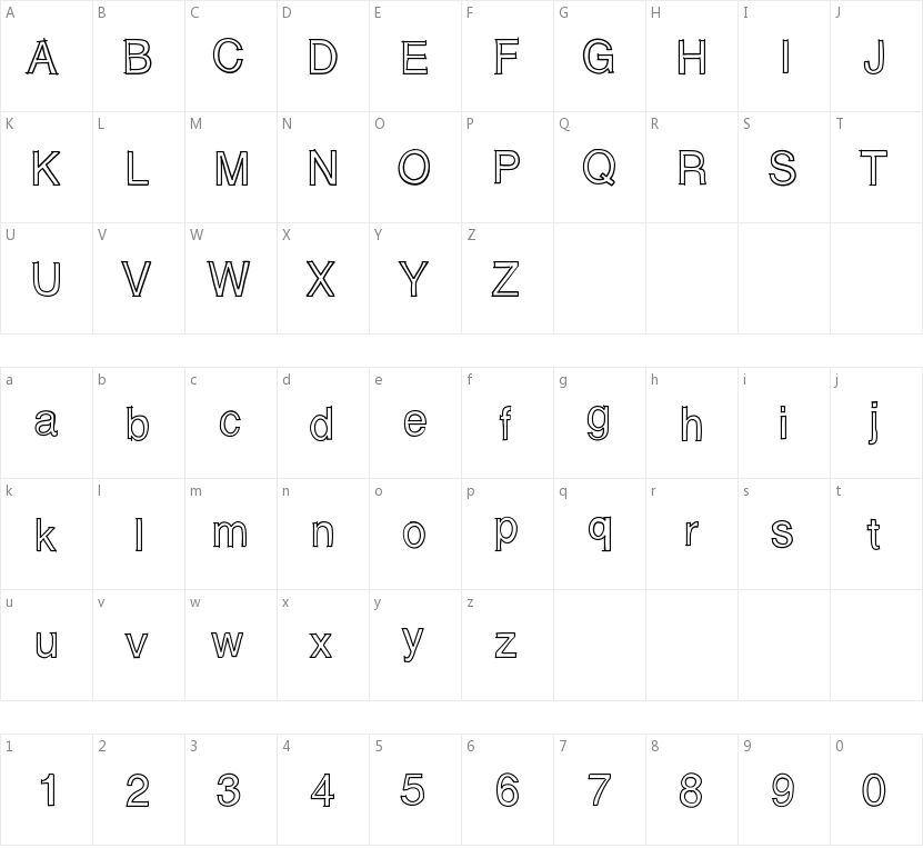 Matias的字符映射图