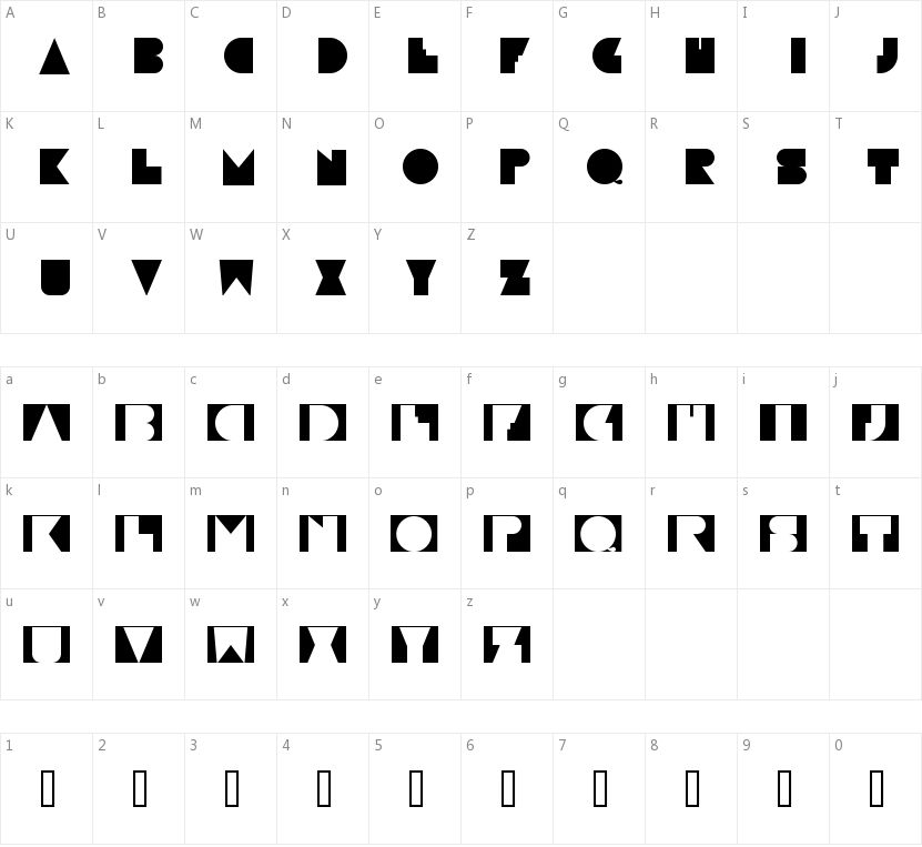 Paulistana Maraba的字符映射图