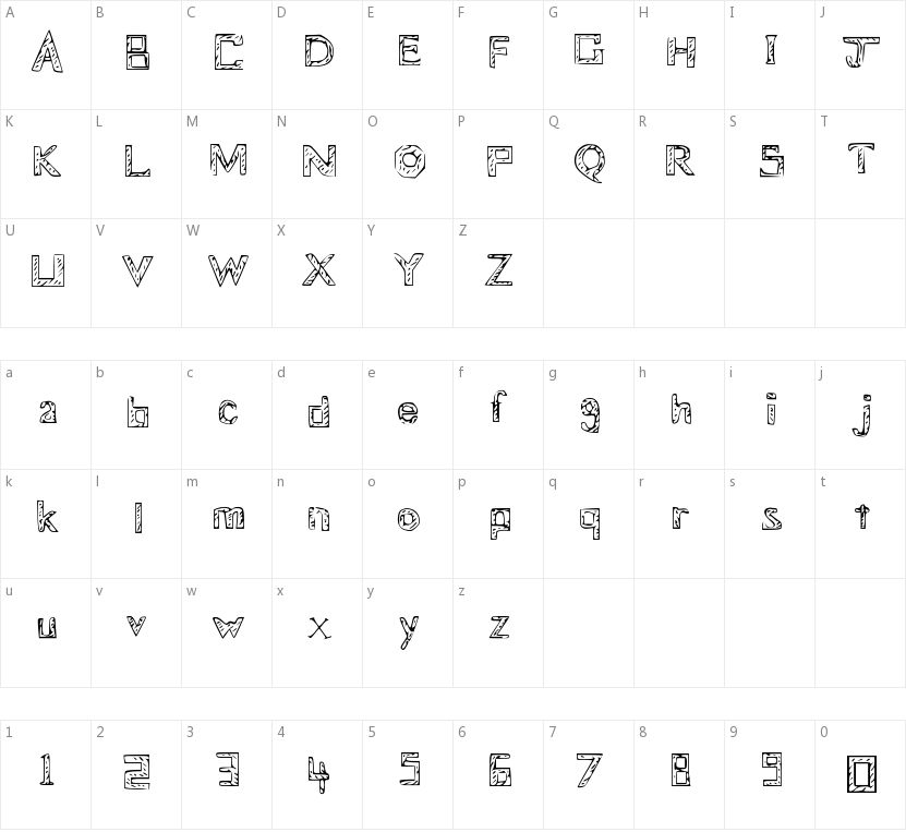 Blueprint的字符映射图