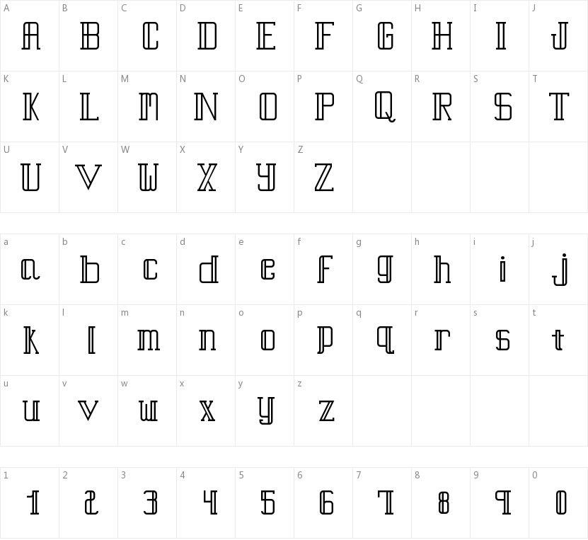 Of Course的字符映射图