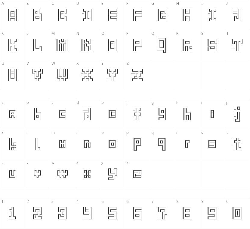 Gang Of Sipirok的字符映射图