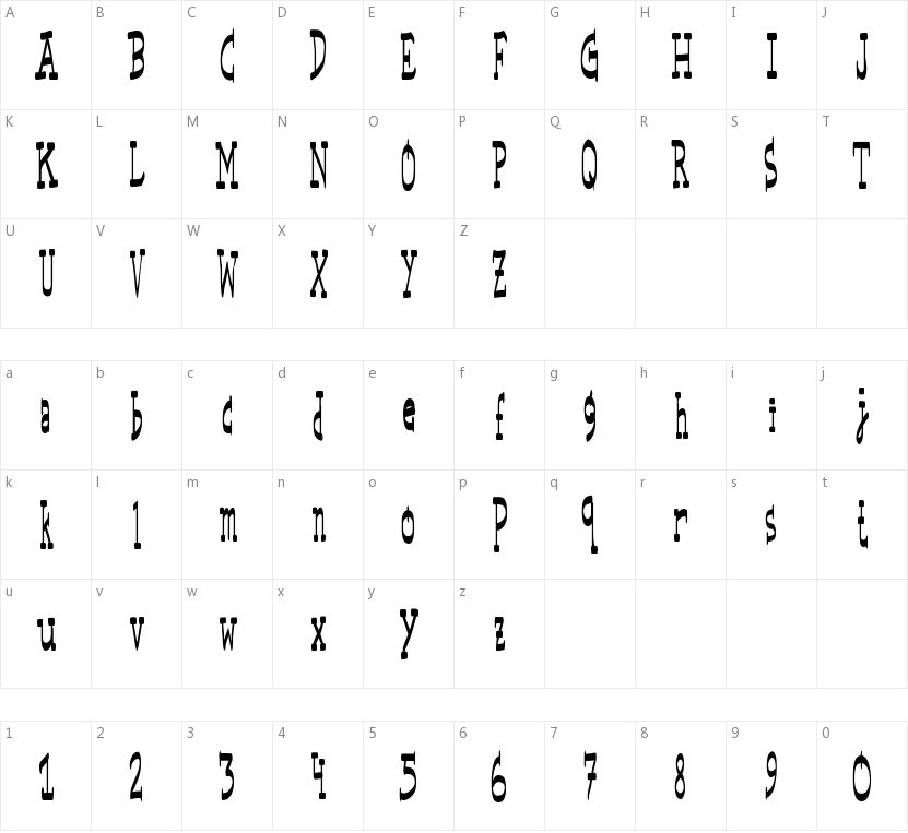 Basic Space的字符映射图