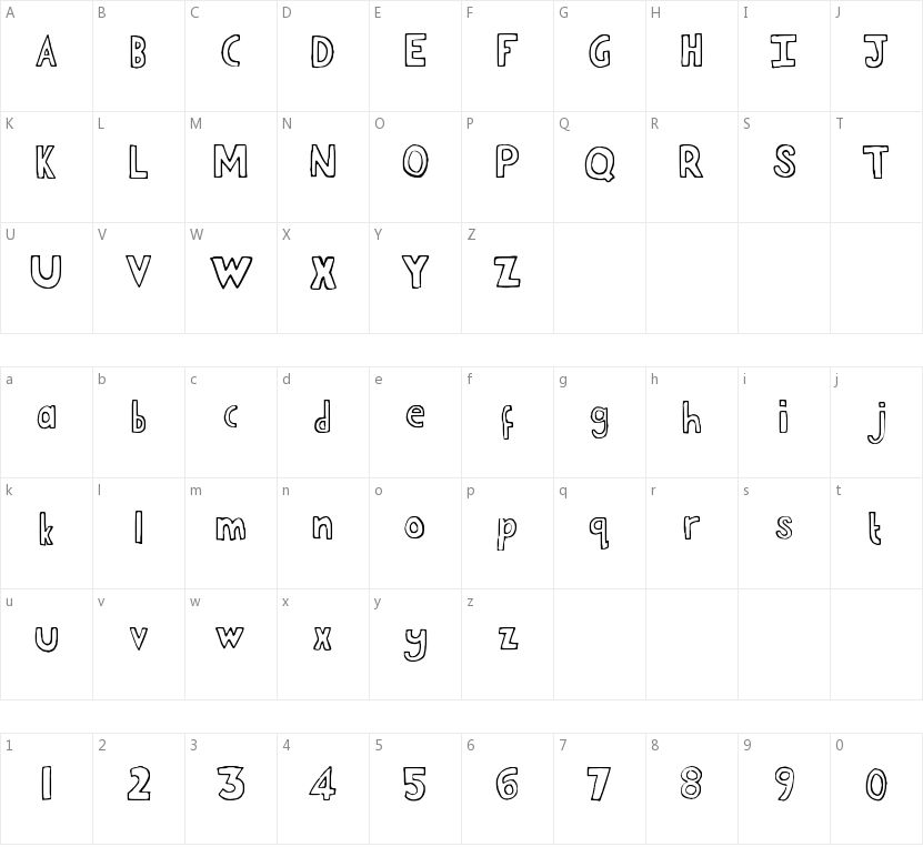 Heasafel的字符映射图