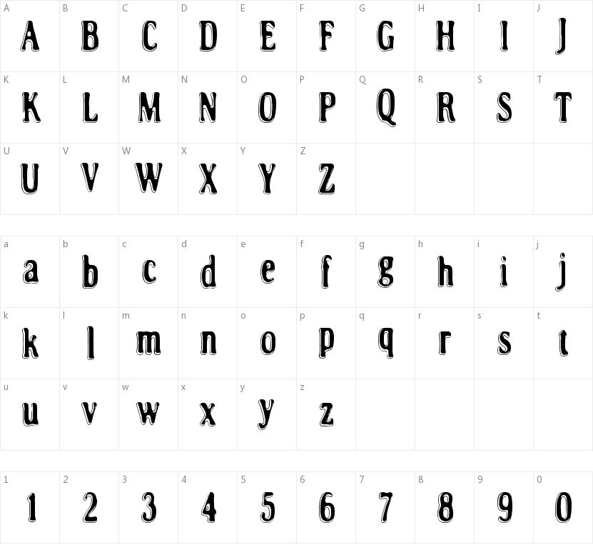 Road to nowhere的字符映射图