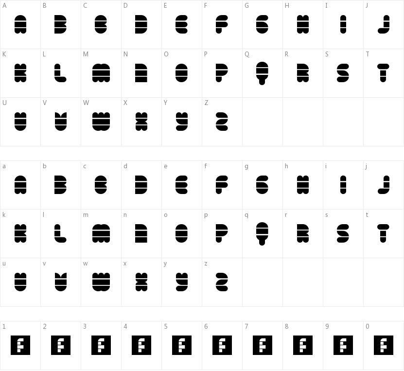 Disco Flow的字符映射图