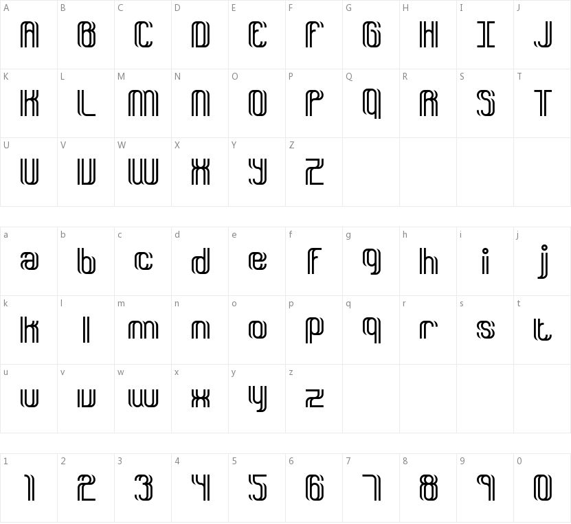 Dyphusion BRK的字符映射图