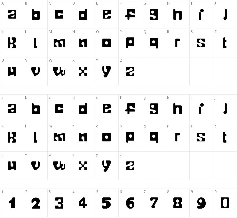 Telopone的字符映射图