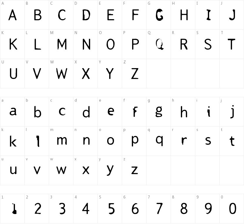 Tjackluder的字符映射图