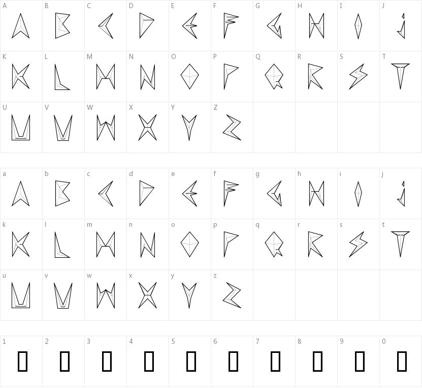 MND Pinballer的字符映射图