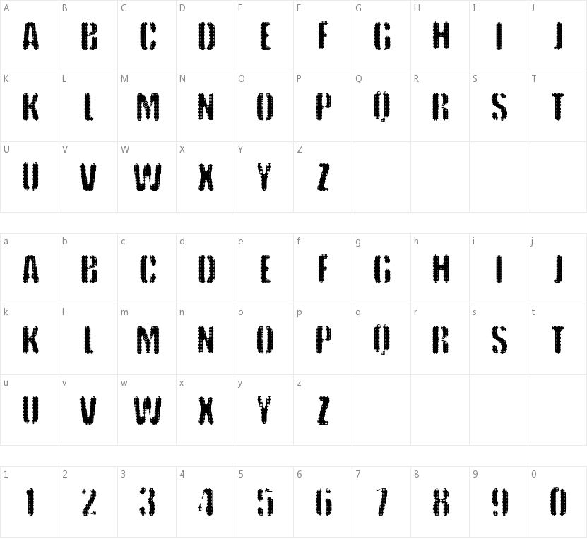 VTKS Keystorm的字符映射图