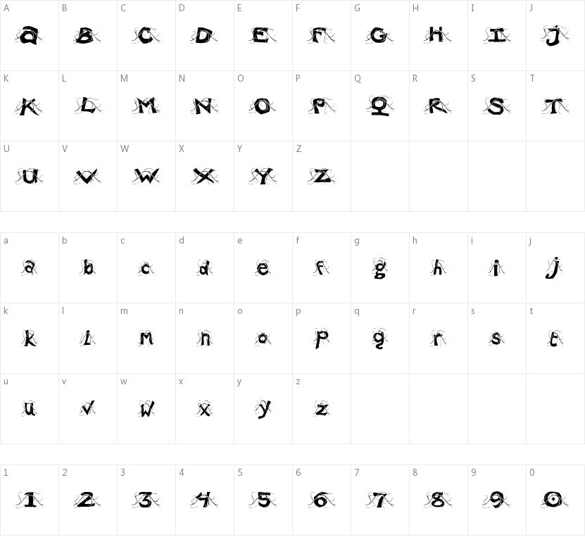 WL EntangleMental的字符映射图