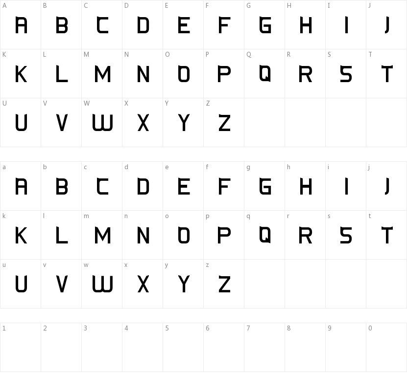 CS-Fox的字符映射图