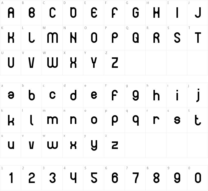 The Happy Face Smile的字符映射图