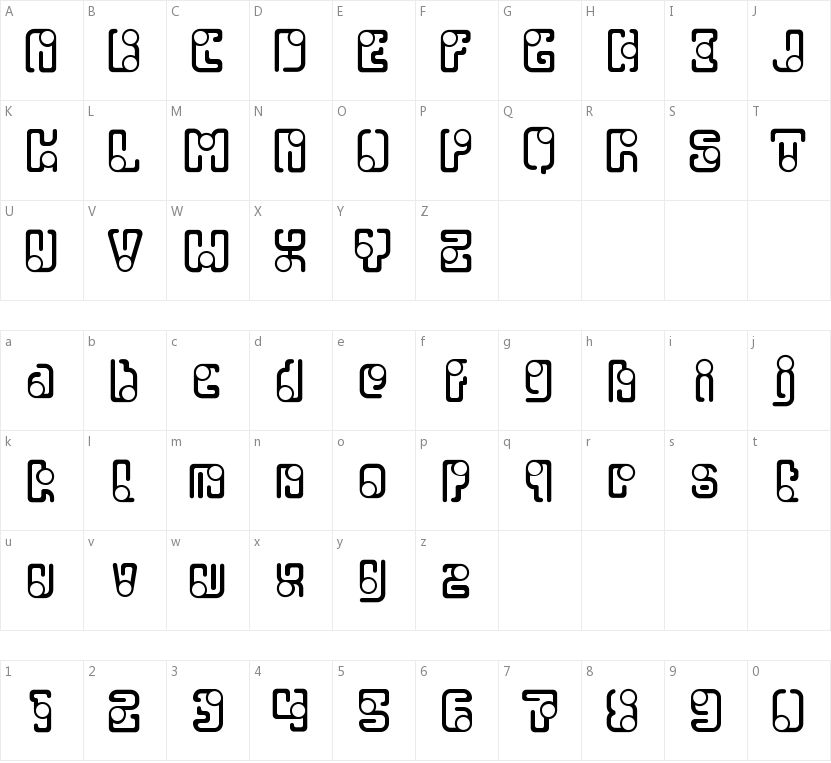 Orbital Flight的字符映射图