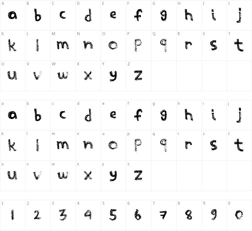 Scratch This的字符映射图