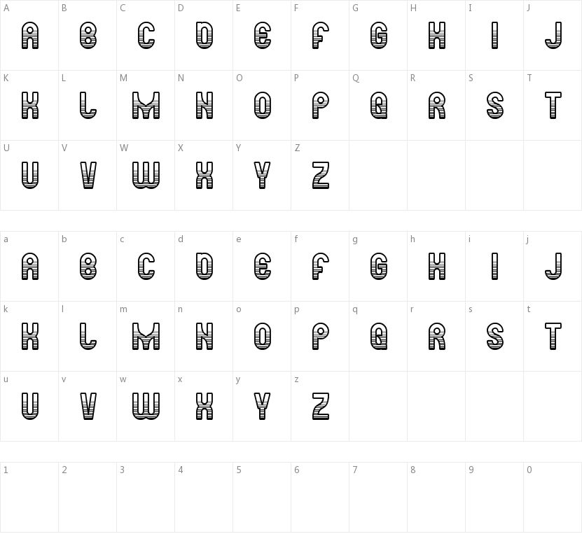 Ready Steady Go的字符映射图