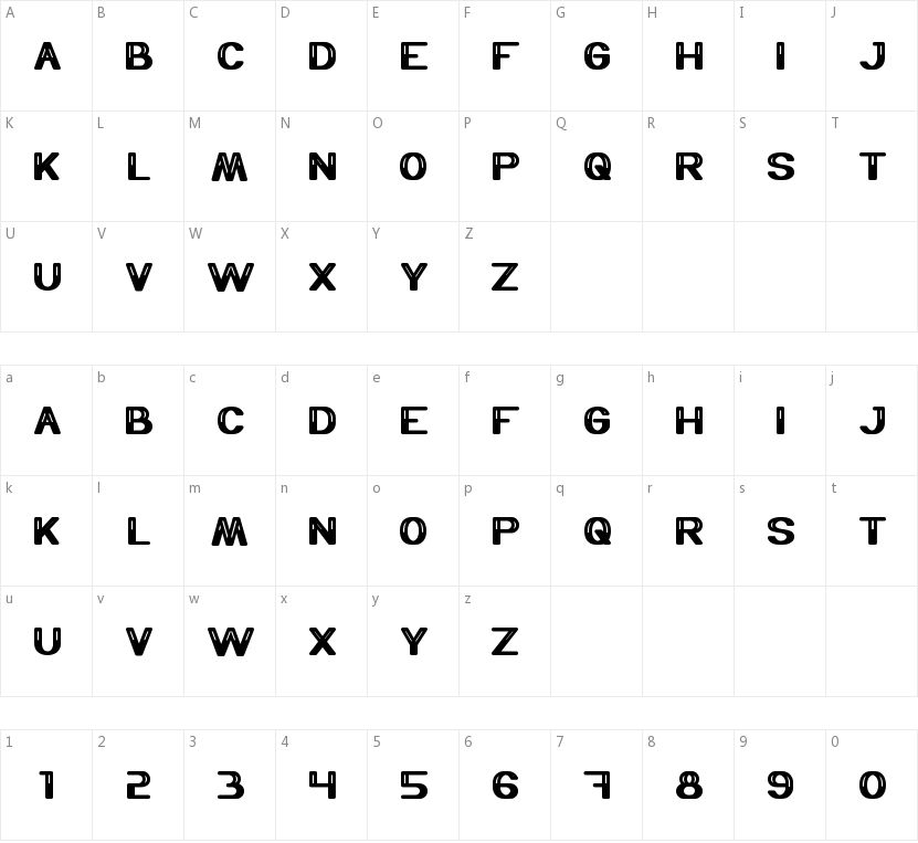 Thermometer的字符映射图