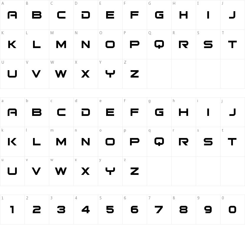 Bitsumishi的字符映射图