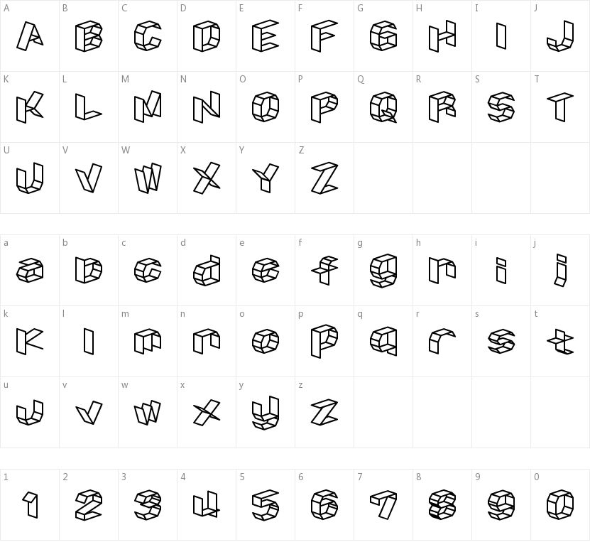 D3 Craftism的字符映射图