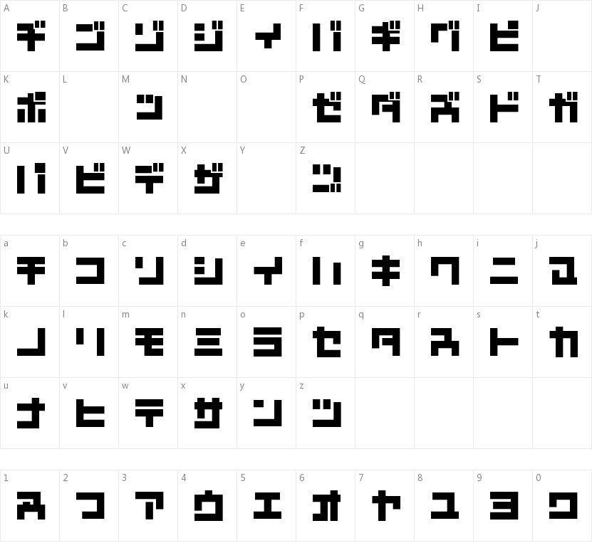 D3 Mouldism的字符映射图