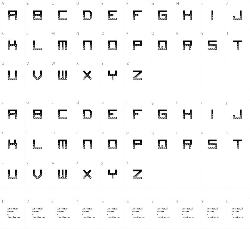 Digital Disorder的字符映射图