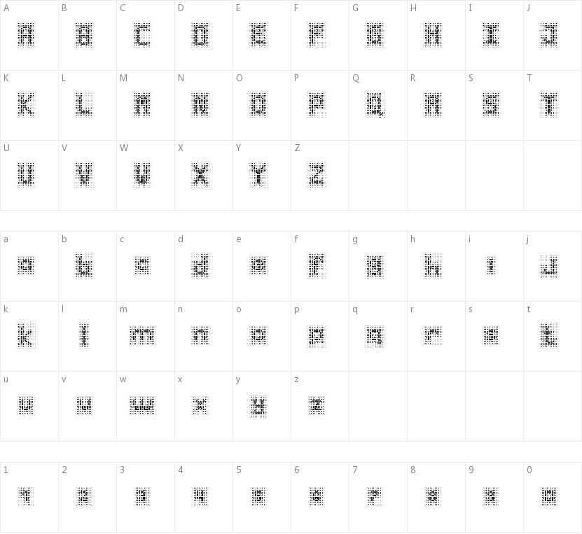 Dotgrid的字符映射图