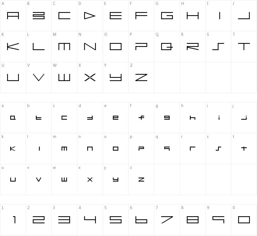 BTSE PS2的字符映射图