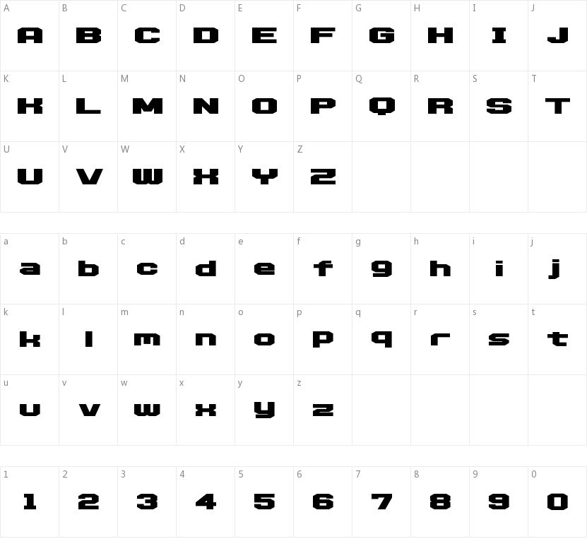 D3 Egoistism的字符映射图